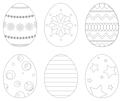 Easter egg coloring pages for kids
