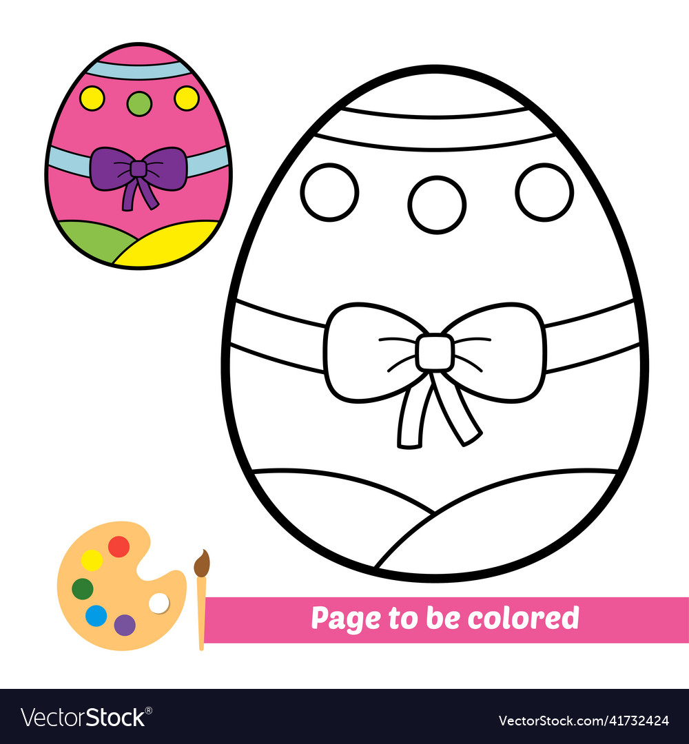 Coloring book for kids easter egg royalty free vector image