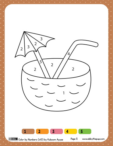 Cocktail color by numbers