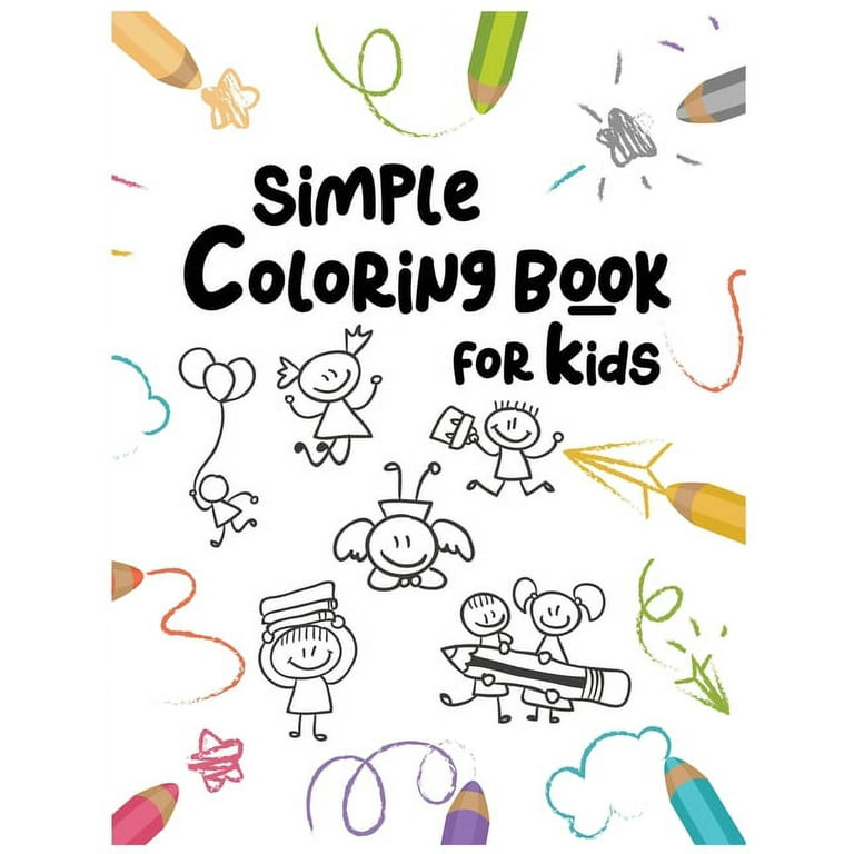 Coloring book for toddlers simple coloring book for kids easy and fun educational coloring pages of animals for little kids age