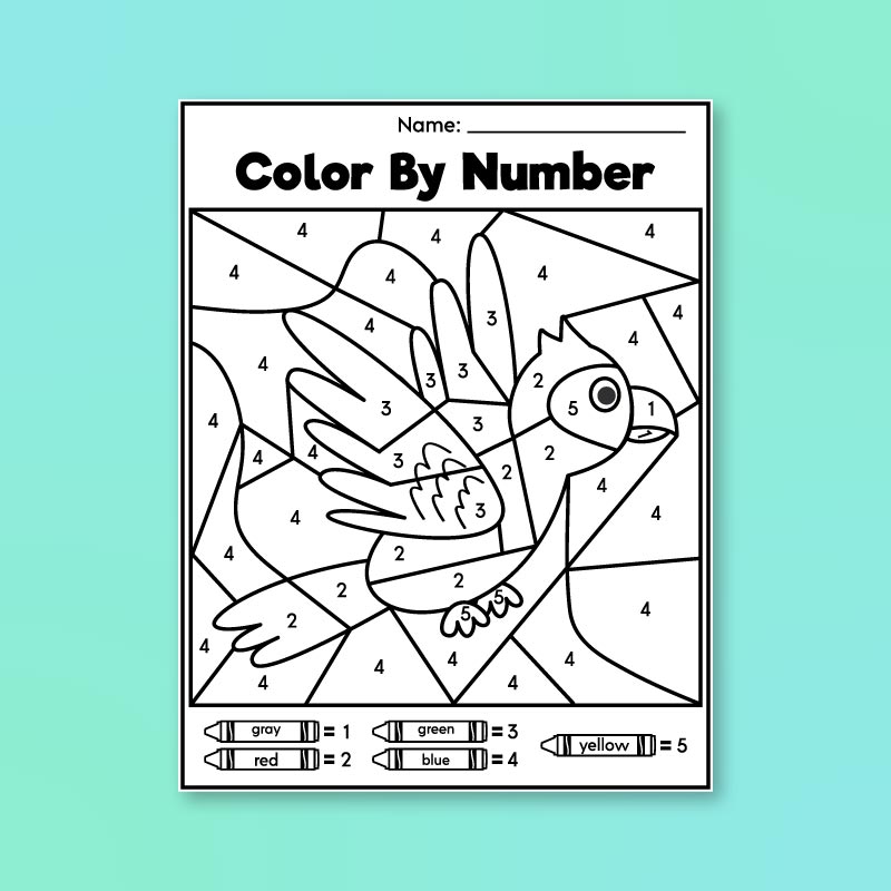 Pre k color by number printables â simple everyday mom