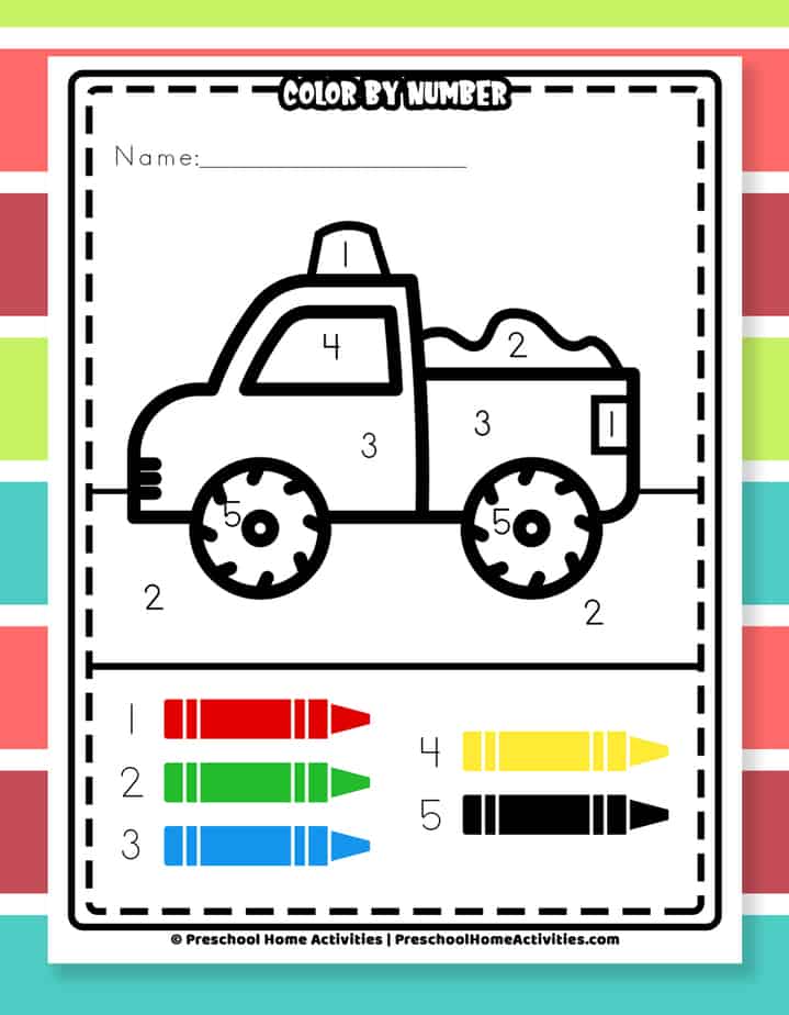 Easy color by number