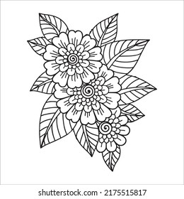 Beautiful garden flowers kids coloring book stock vector royalty free