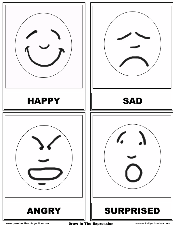 Free emotions flashcards
