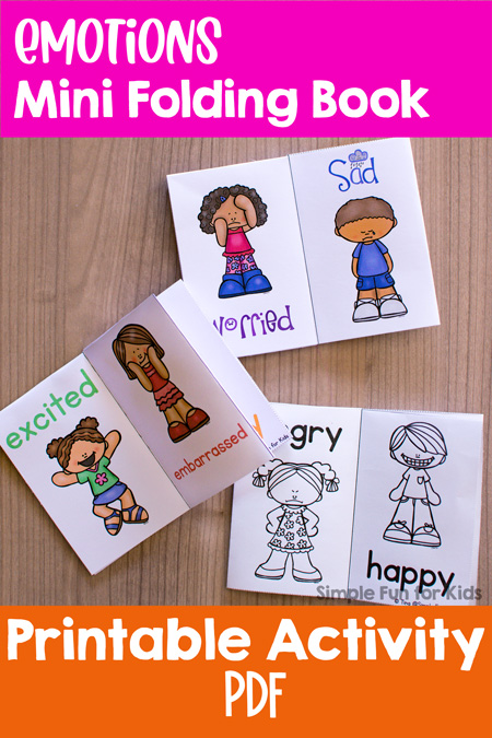 Emotions mini folding book