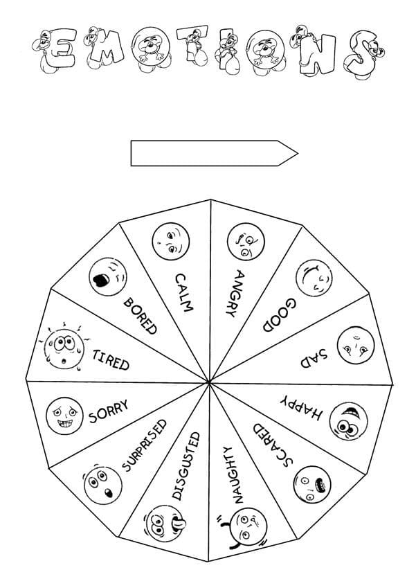 Feelings coloring pages