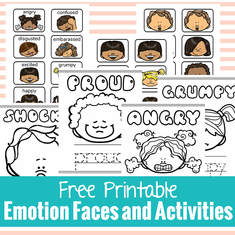 Free printable emotion faces and activities