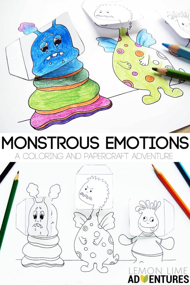 Monstrous emotions printable