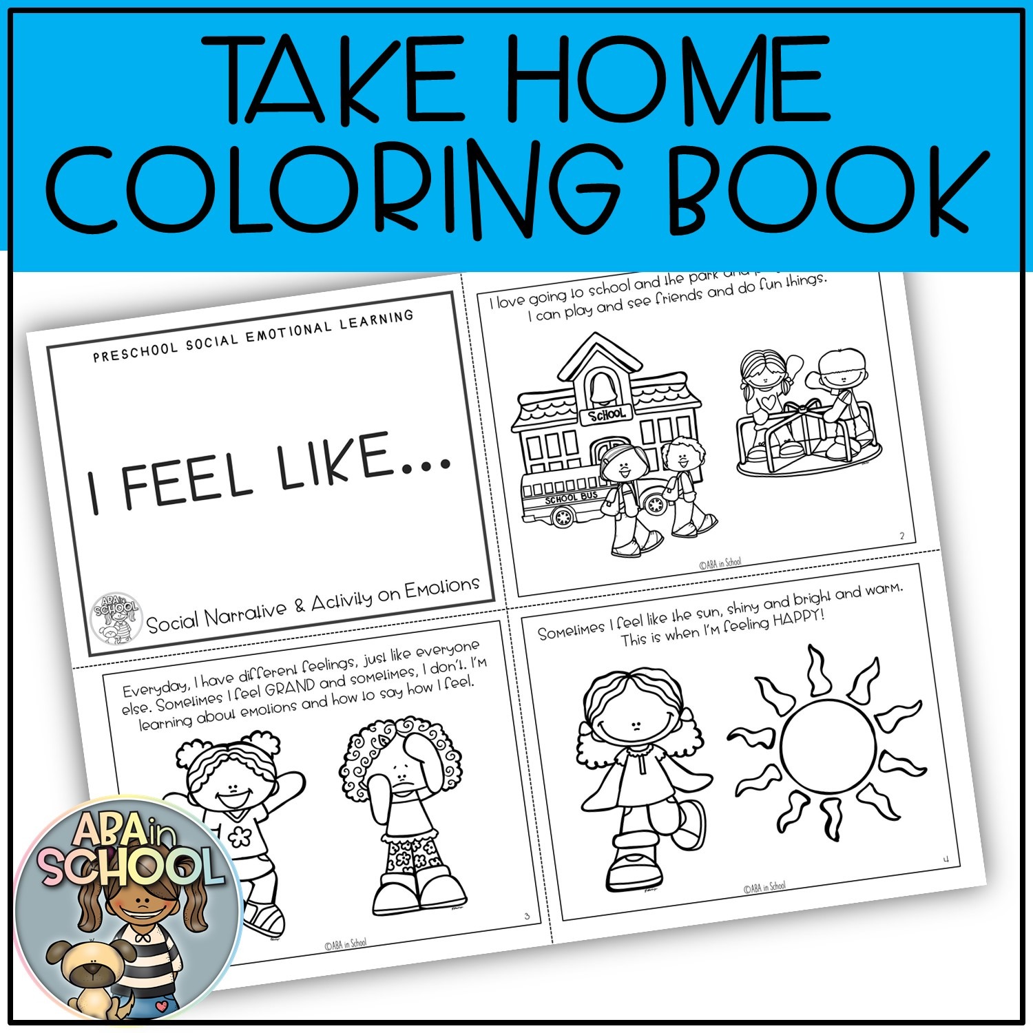 Social emotional learning preschool activity i feel like emotions