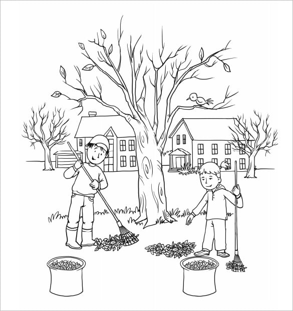 Fall coloring pages