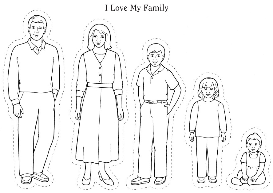 I love my whole family preschool family theme family coloring pages preschool family