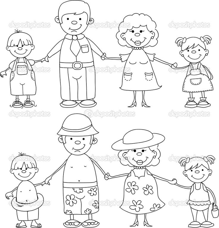 Family members coloring pages family coloring pages family coloring preschool coloring pages