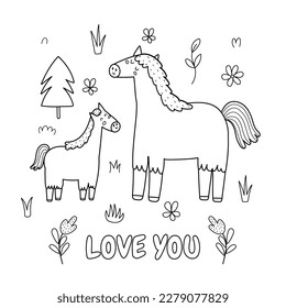 Family coloring book stock photos