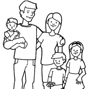 Family day coloring pages printable for free download