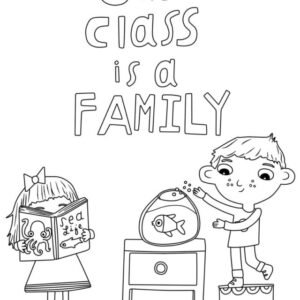 Our class is a family coloring pages printable for free download