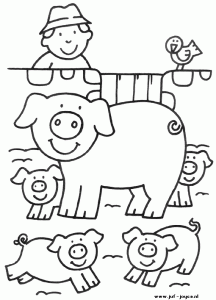 Farm coloring page crafts and worksheets for preschooltoddler and kindergarten
