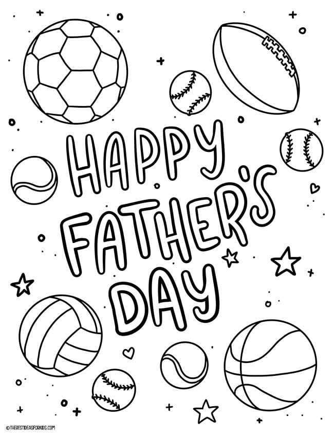 Fathers day coloring pages