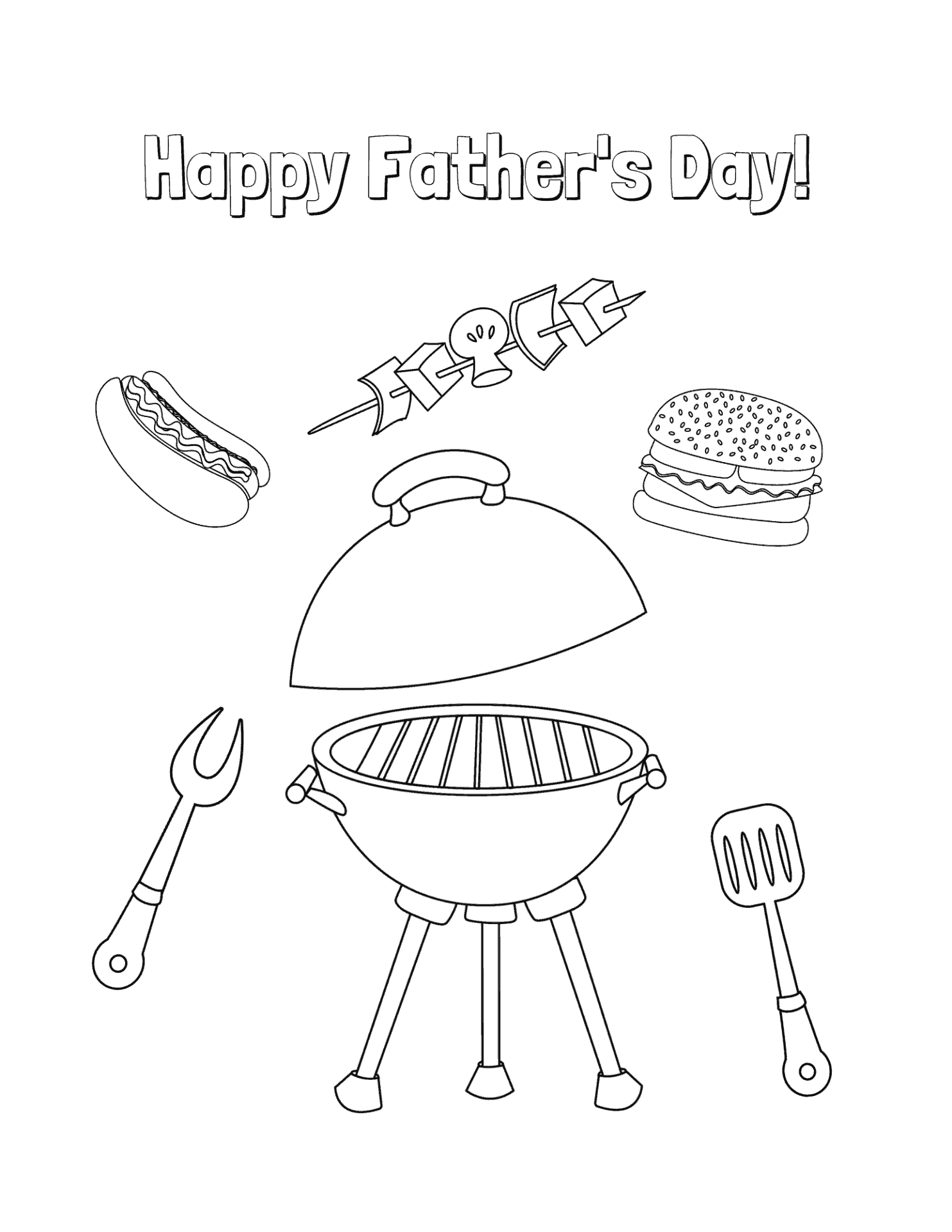 Free fathers day coloring pages printable preschool and up