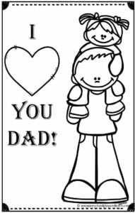 Free printable fathers day cards to color