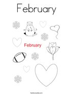 February coloring pages