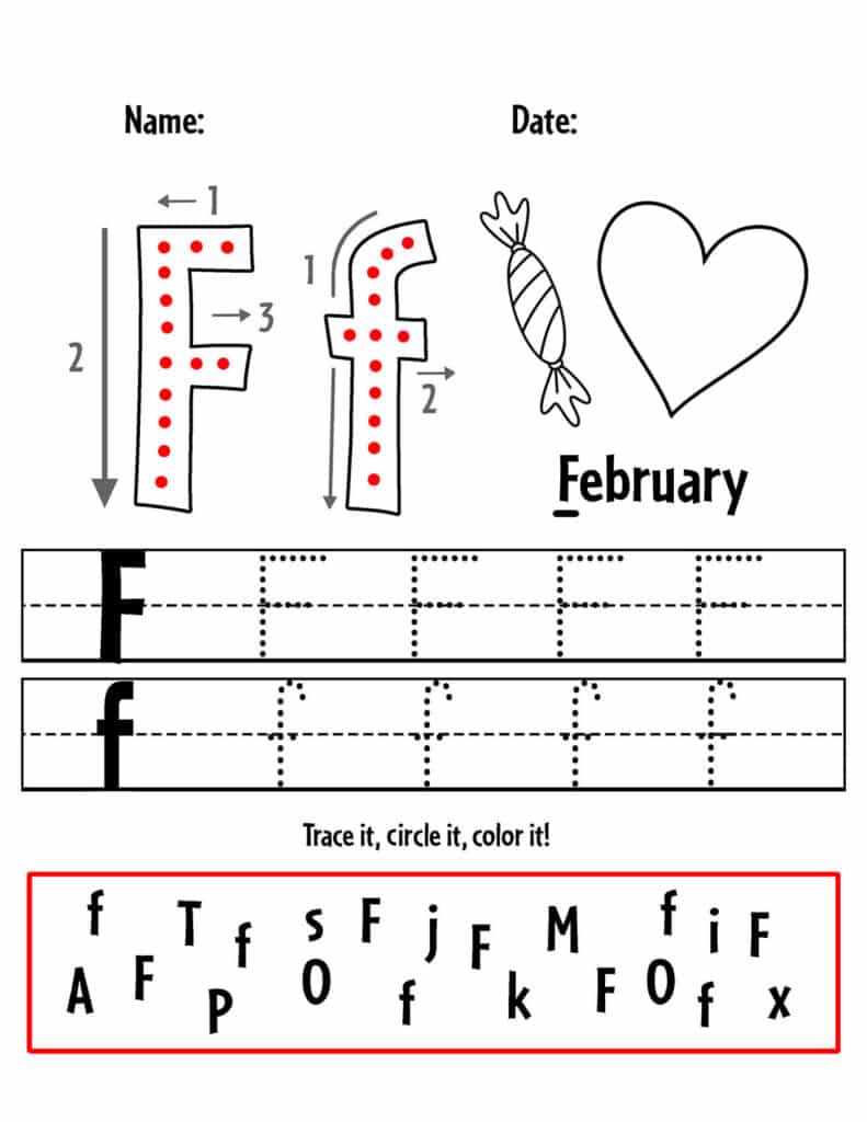 Free february worksheets for preschool â the hollydog blog