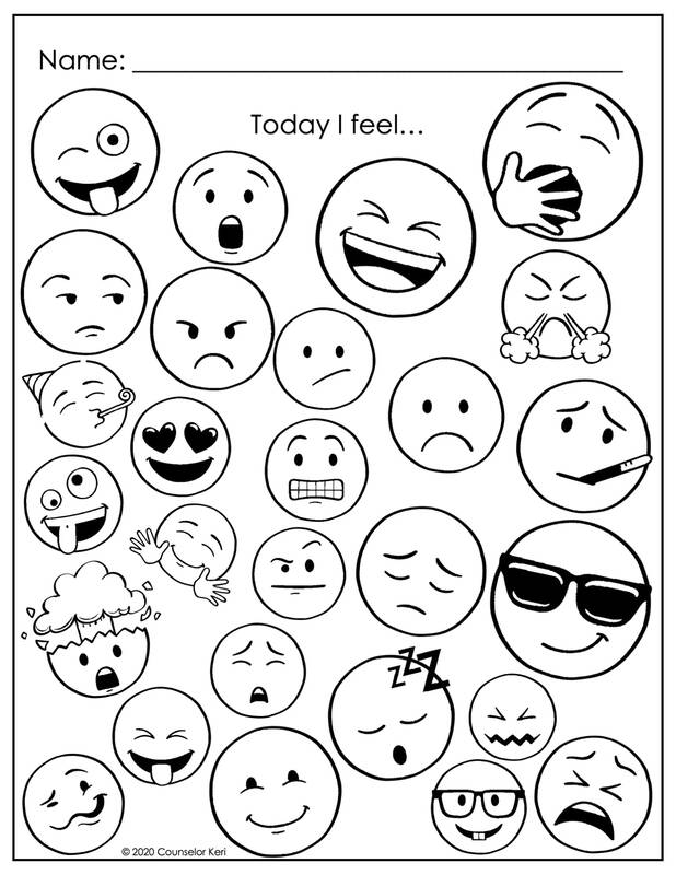 Feelings coloring page