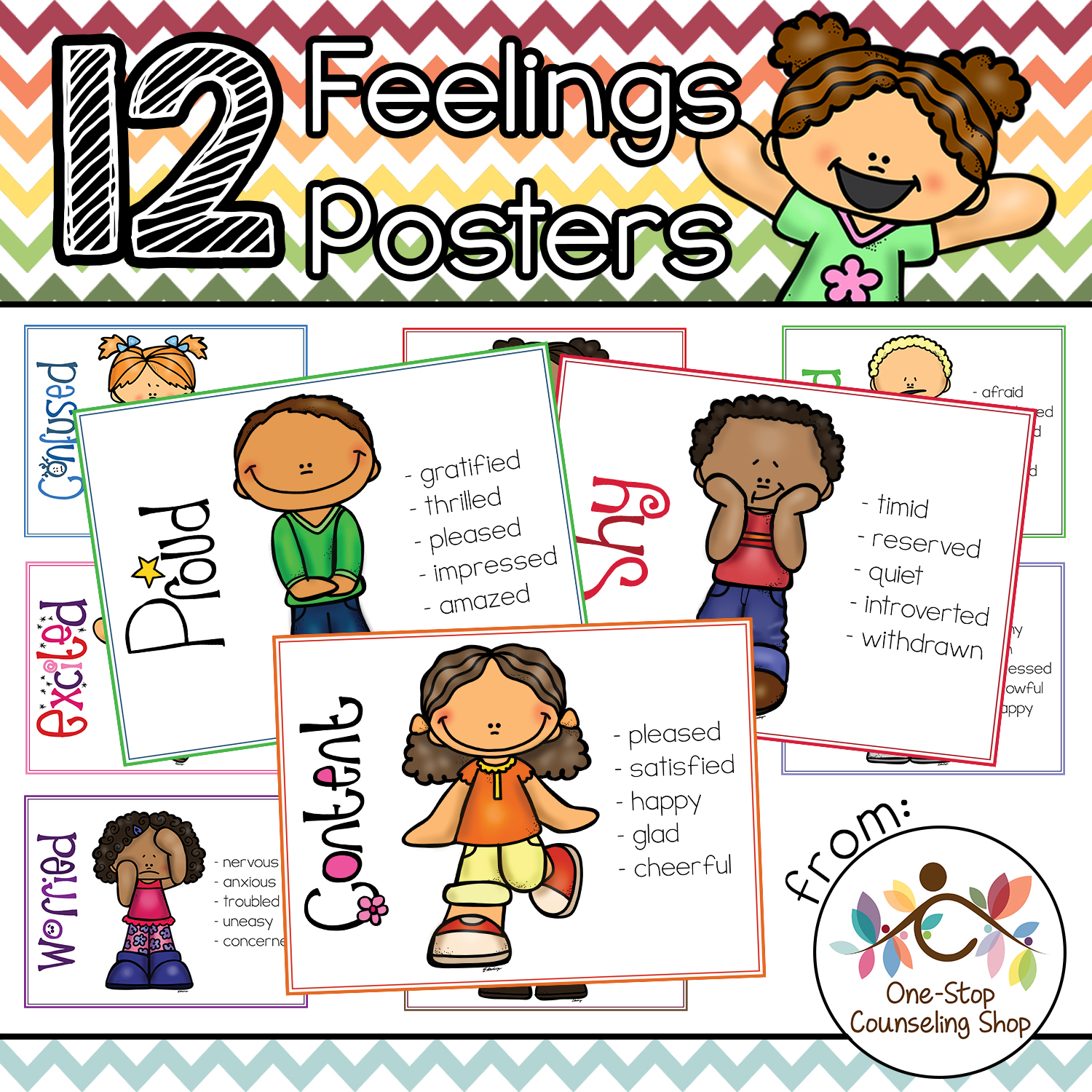 Feelings posters coloring pages â one