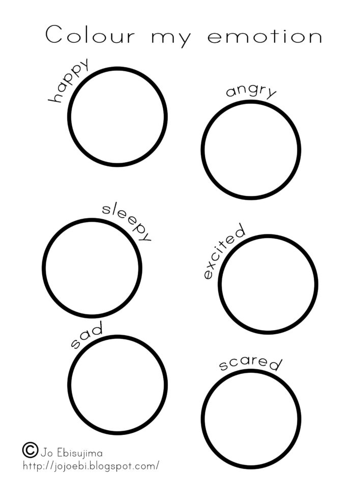 Emotions coloring sheet worksheets