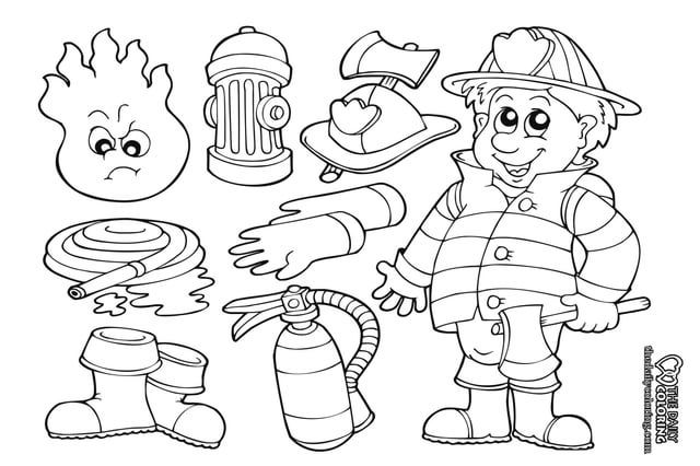 Firefighter coloring pages rfreecoloringpages
