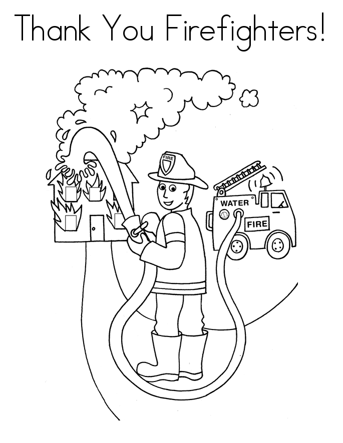 Fire coloring pages
