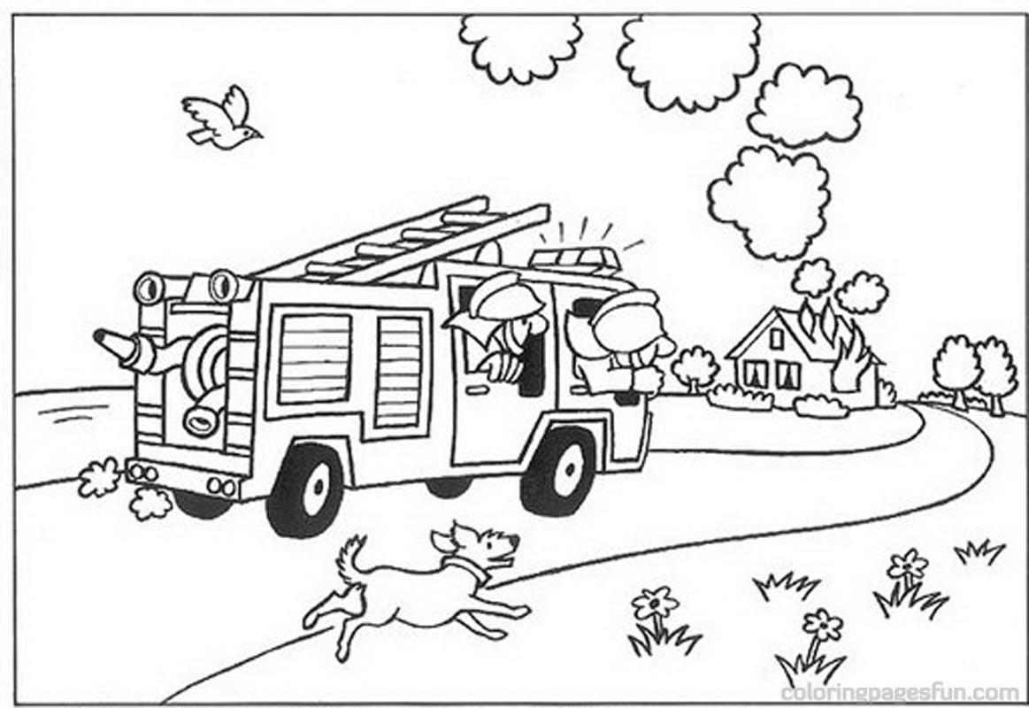 Firefighter coloring pages to download and print for free