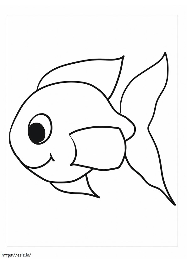 Fish in preschool coloring page