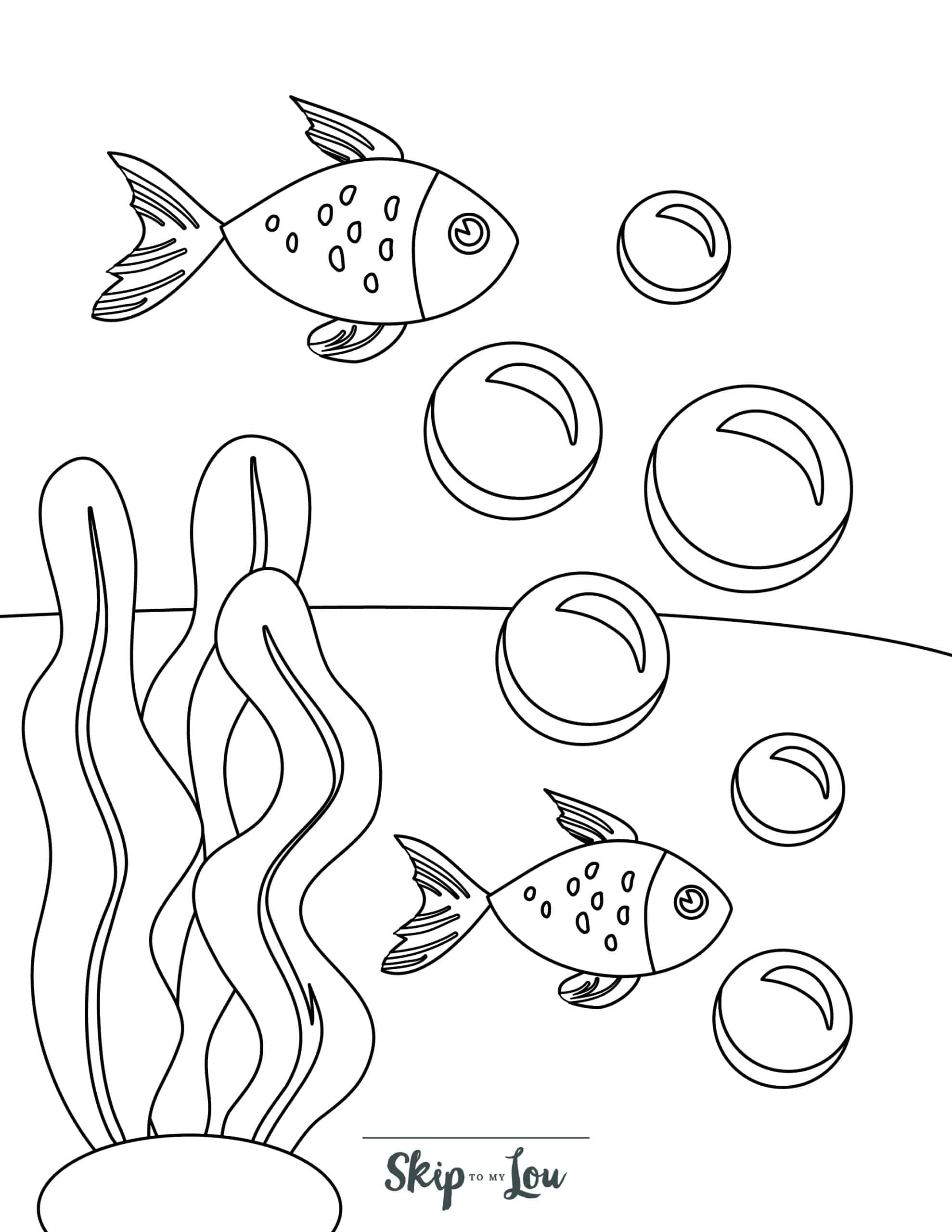 Free printable fish coloring pages skip to my lou