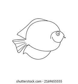 Hakuun fish coloring book page preschool childrenfishing liittyvã vektorikuva rojaltivapaa