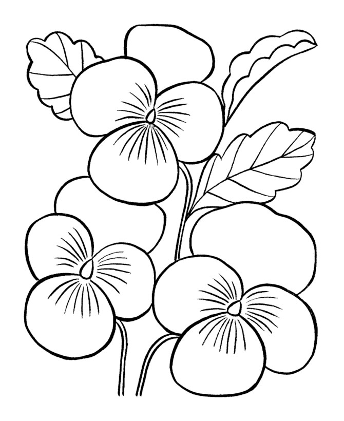 Kids under flowers coloring pages