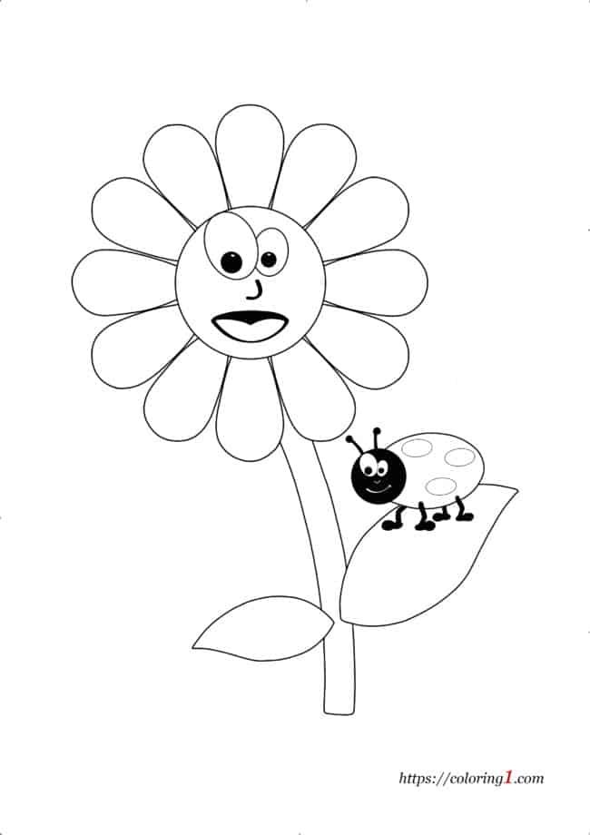 Flower coloring pages
