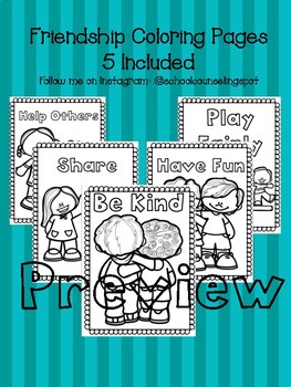 Friendship coloring pages