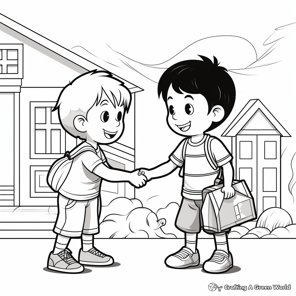 Giving coloring pages