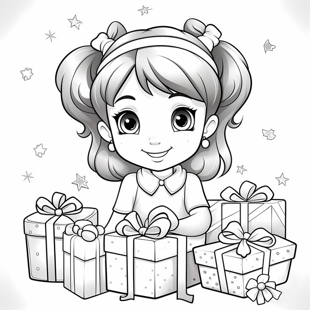 Premium ai image frosty friends clean lines coloring page of a snowman in coelon style