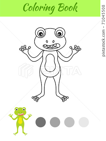 Coloring page happy frog coloring book for