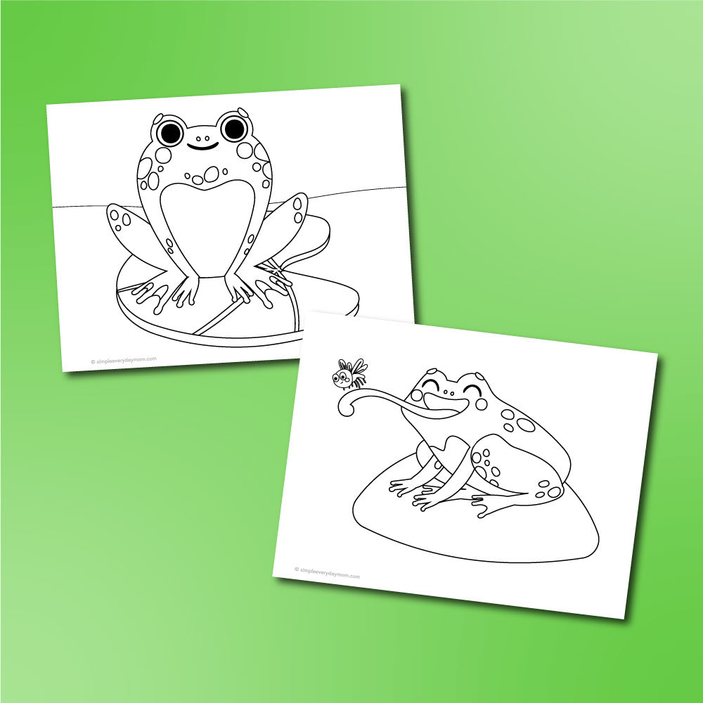 Frog coloring pages for kids â simple everyday mom