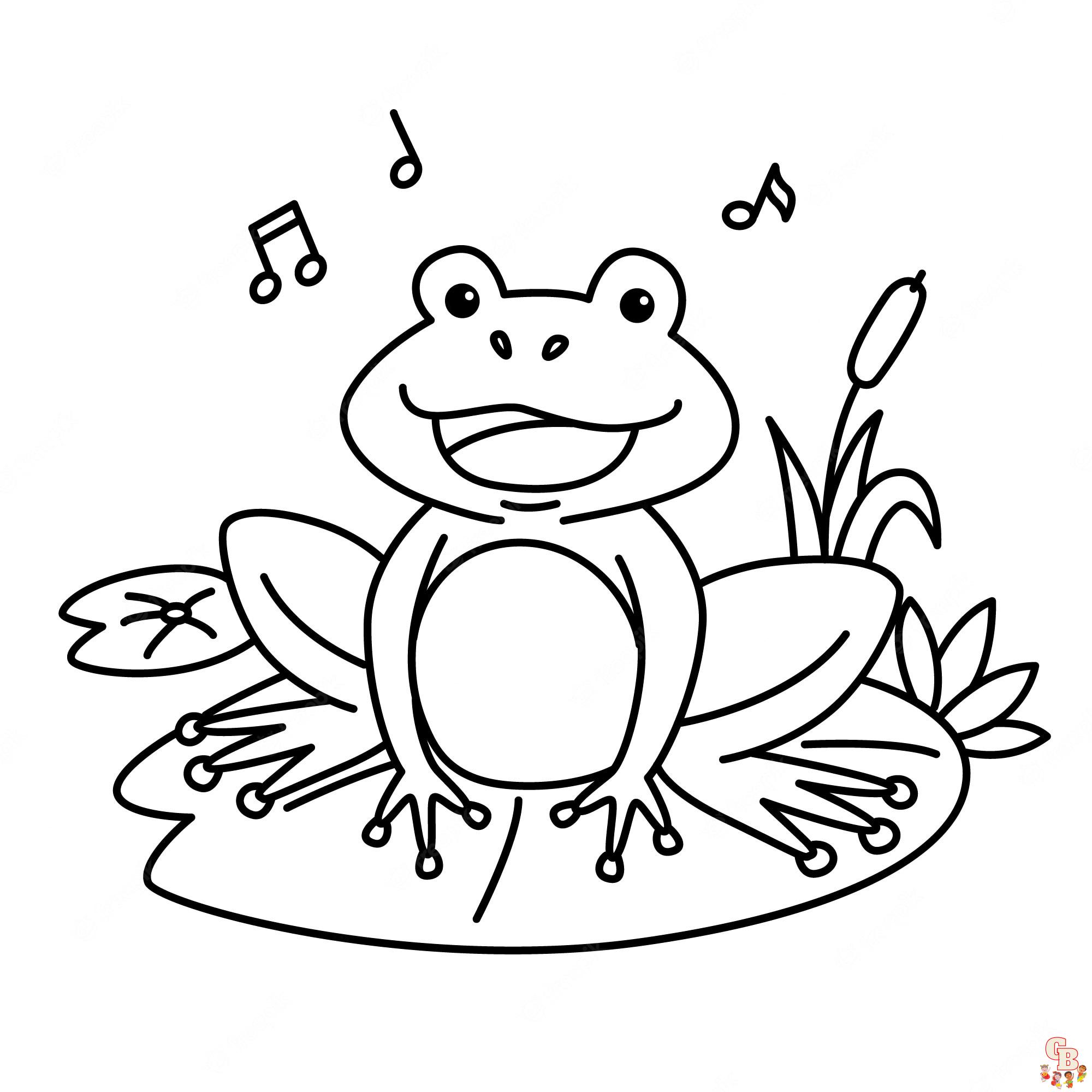 Cute frog coloring pages free printable pages for kids