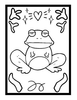 Adorable frogs coloring pages for kids frog printable pdf pages
