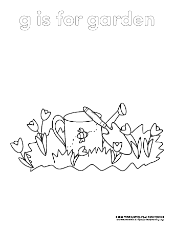 Garden coloring page
