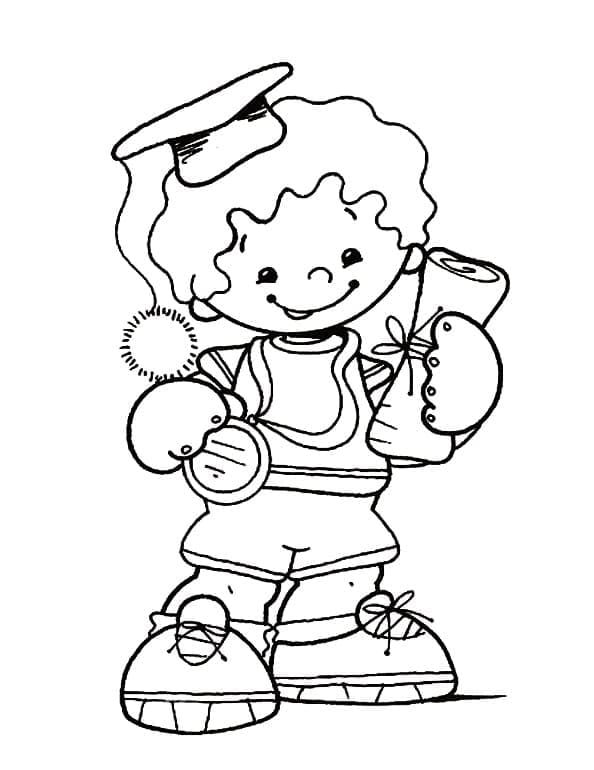 Graduation free printable coloring page
