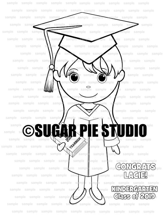 Graduation coloring page party favor or classroom party pdf printable