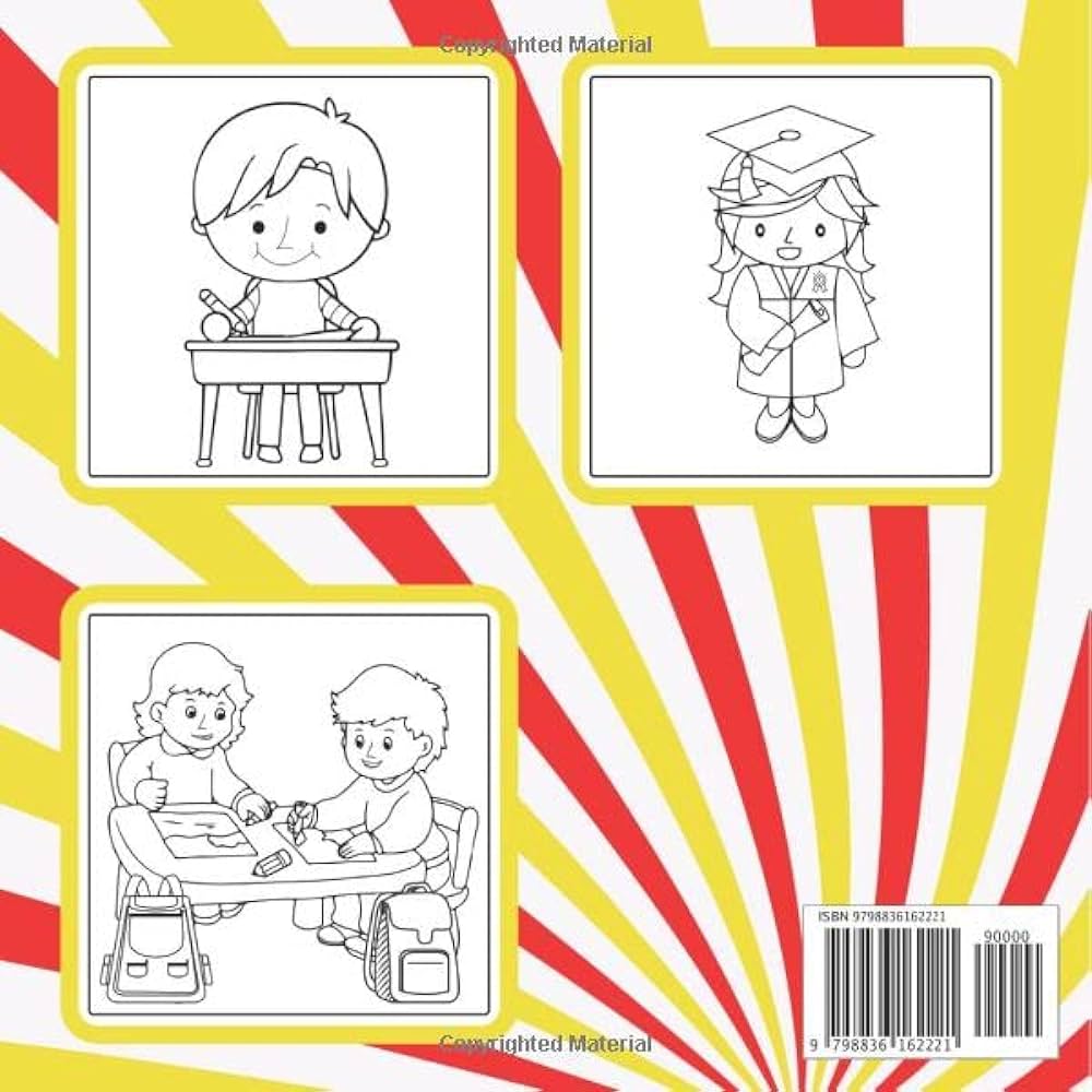 Preschool graduation coloring book kids ages