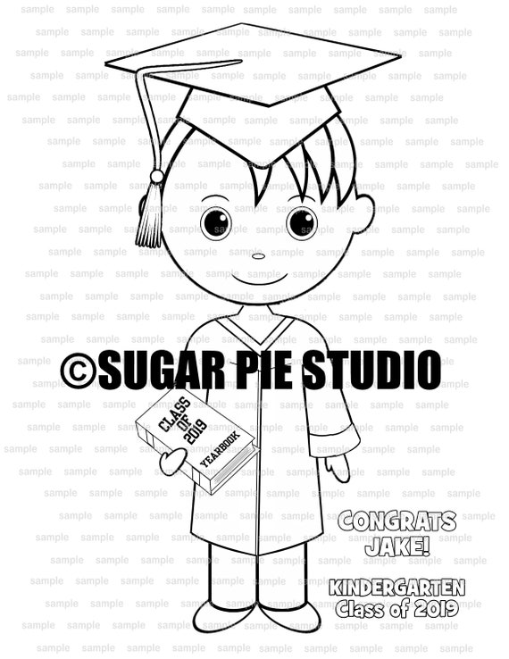 Graduation coloring page party favor or classroom party pdf printable