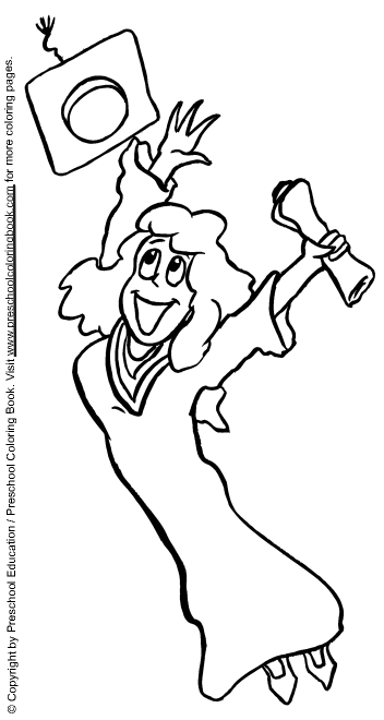 Www graduation coloring page