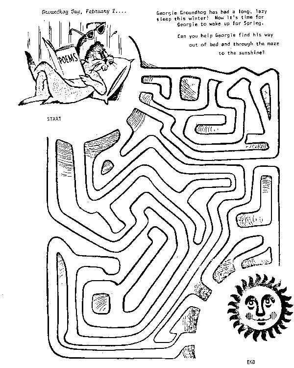 Groundhog coloring pages